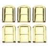 6 Set Interlocking Buckle Clasps Zinc Alloy Double Side Quick Release Buckles for Dress Bright Gold