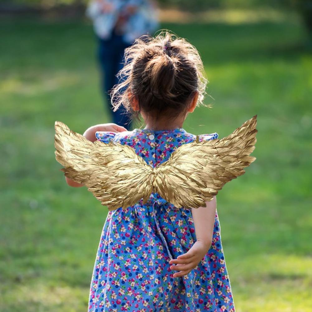 Взрослый аксессуар крылья ангела Костюм крылья ангела Элегантные золотые крылья ангела для взрослых детей Карнавал Маскарад на Хэллоуин