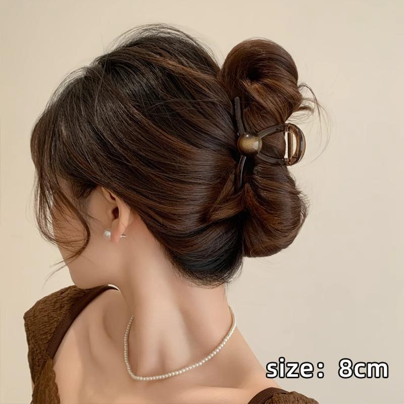 Элегантная большая заколка для волос для женщин 2025 - Шикарный дизайн 'акула' для густых волос