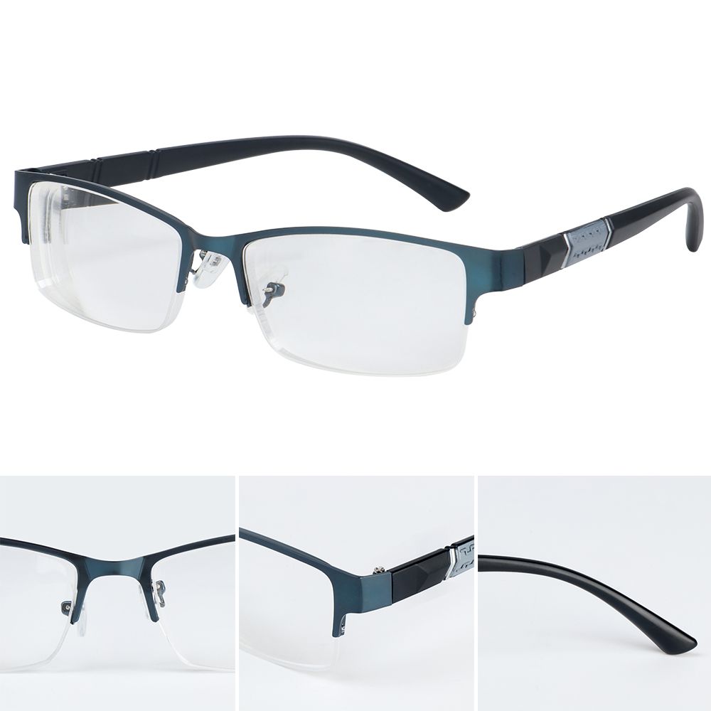 Портативная квадратная оправа 0~600 диоптрий Металлические очки для коррекции зрения Миопия Очки для чтения