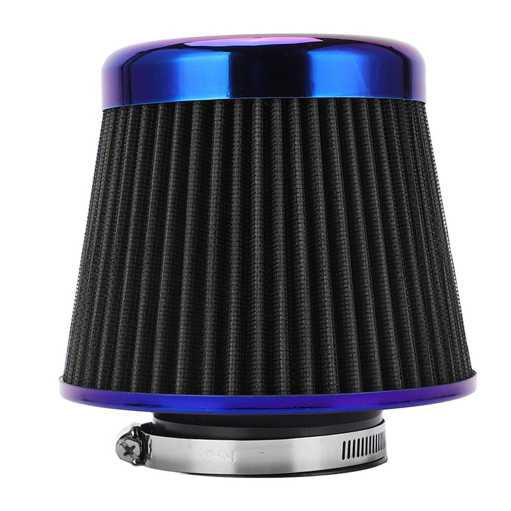 Автомобильный воздушный фильтр 3 дюйма 76 мм Высокопроизводительный Моющийся Многоразовый Конусный Универсальный Аксессуар Черный