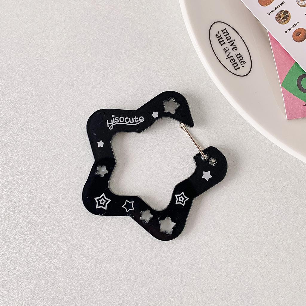 Ins Style Cute Acrylic Cartoon Keychain Holder Korea Kawaii Fruit Cupcake Star Shaped Decor for Bag Pendant Hook Key Hanging