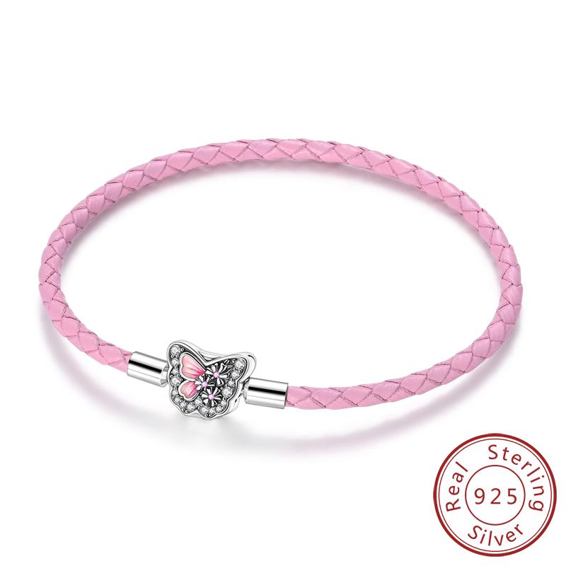Authentic Original Bracelet High Quality Fine Jewelry Bangle Copper Metal Charm Bead Component Bracelet High Quality Fine Jewelry 17-20CM Love Cross
