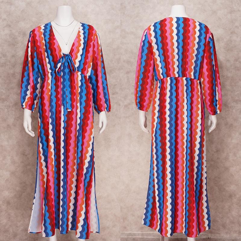 EDOLYNSA Bikini Cover-ups Sexy Bowknot Summer Vacation Maxi Dress Tunic Women Clothes Beach Wear Swim Suit Cover Up Q1466