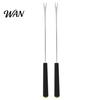 Food-grade Stainless Steel Fork 2Pcs Retractable BBQ with V-Shaped Prongs Non-Slip Handle Rust-resistant Grilling Portable Outdoor Cooking Tool
