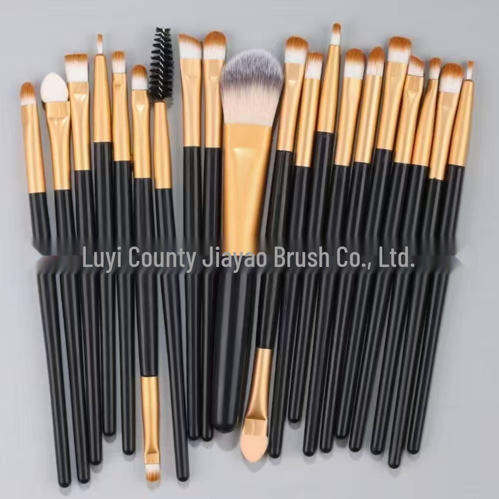 20-Piece Eye Makeup Brush Set - Includes Eyeshadow & Blush Brushes - Complete Beauty Tools Collection