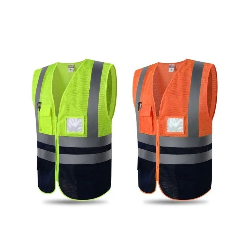 Breathable Security Vests High Visibility Workwear Uniforms Work Vest  Running Cycling Sports