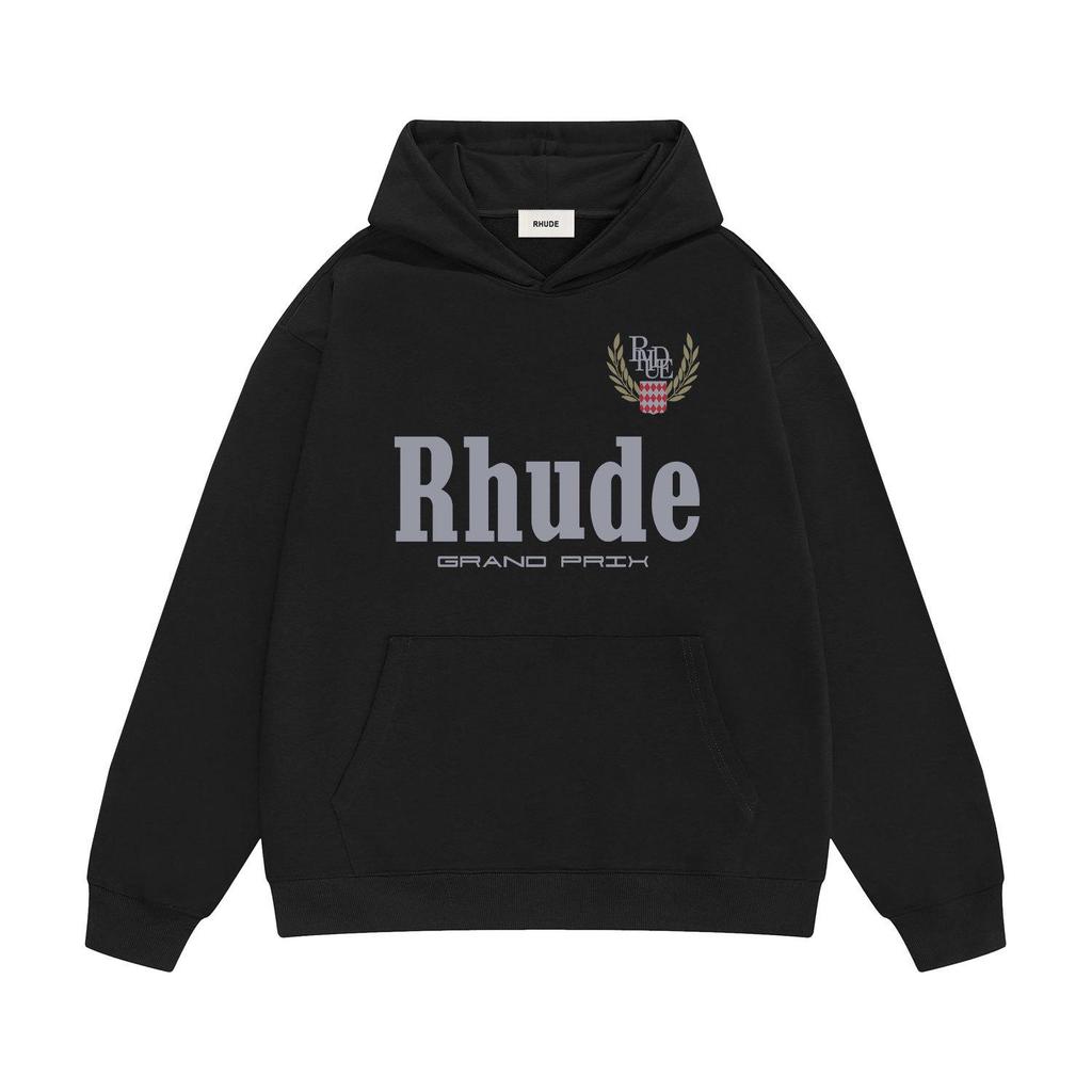 RHUDE Unisex Multi-color Trendy High Street Printed Hoodie