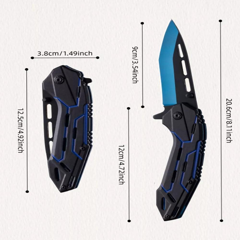 Folding Knife Stainless Steel Sharp Blade Cool Flip Open EDC Knife with Clip Suitable for Outdoor Camping and Hiking