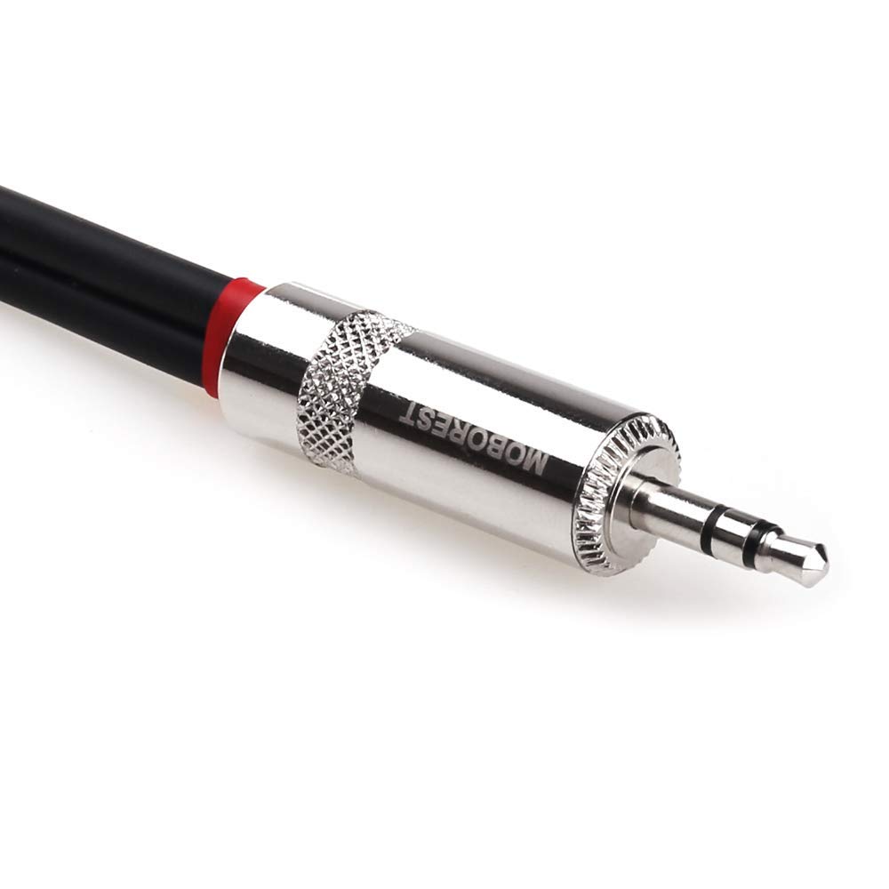 MOBOREST 3,5 мм - 2XLR Male Mic Cable, Dual XLR - 3,5 мм TRS Stereo Mini Jack AUX Interconnect Y-Type Adapter Cable (3,5 мм на двойной XLR-штекер на 3 м)