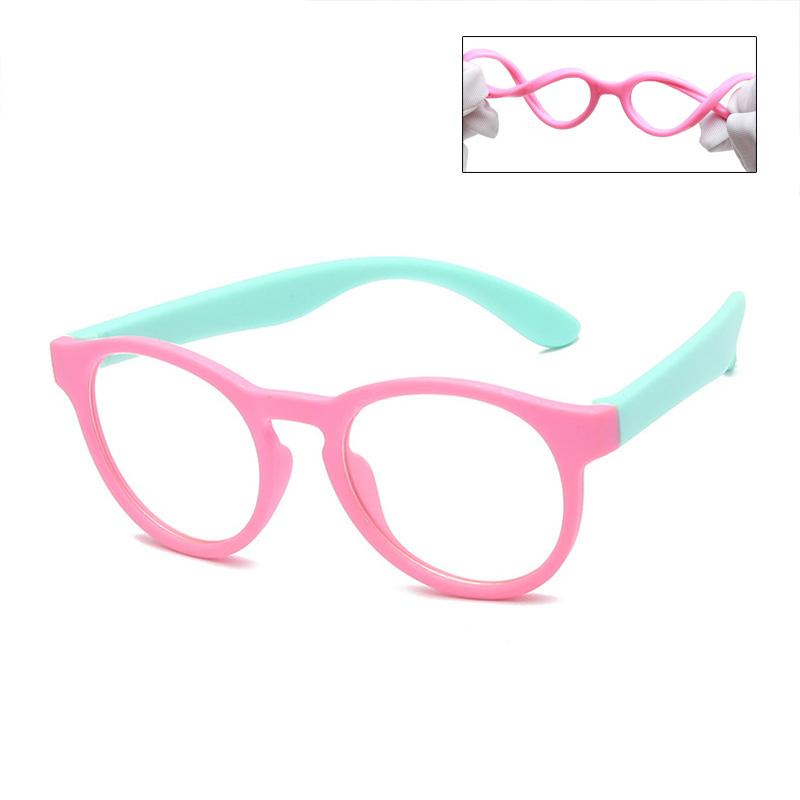 Лидер продаж, синие очки с фильтром для детей, компьютерные очки для мальчиков и девочек, гибкие очки, блокирующие синий свет, силиконовые очки, защита для глаз