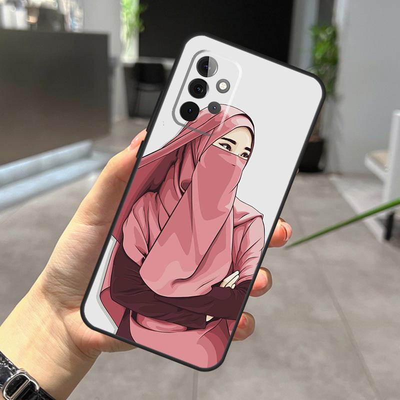 Мусульманский арабский Хиджаб Девушка Чехол Для Samsung Galaxy A12 A32 A52 A05 A36 A56 A26 A16 A53 A33 A13 A55 A35 A15 A14 A34 A54