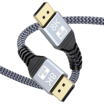 Кабель DisplayPort 8K Кабель DP Кабель Display Port 1.4 (8K@60Гц, 4K@144Гц, 2K@240Гц 32,4Гбит/с Динамический HDR 3D HDCP2.2) для монитора видеокарты ПК ноутбука