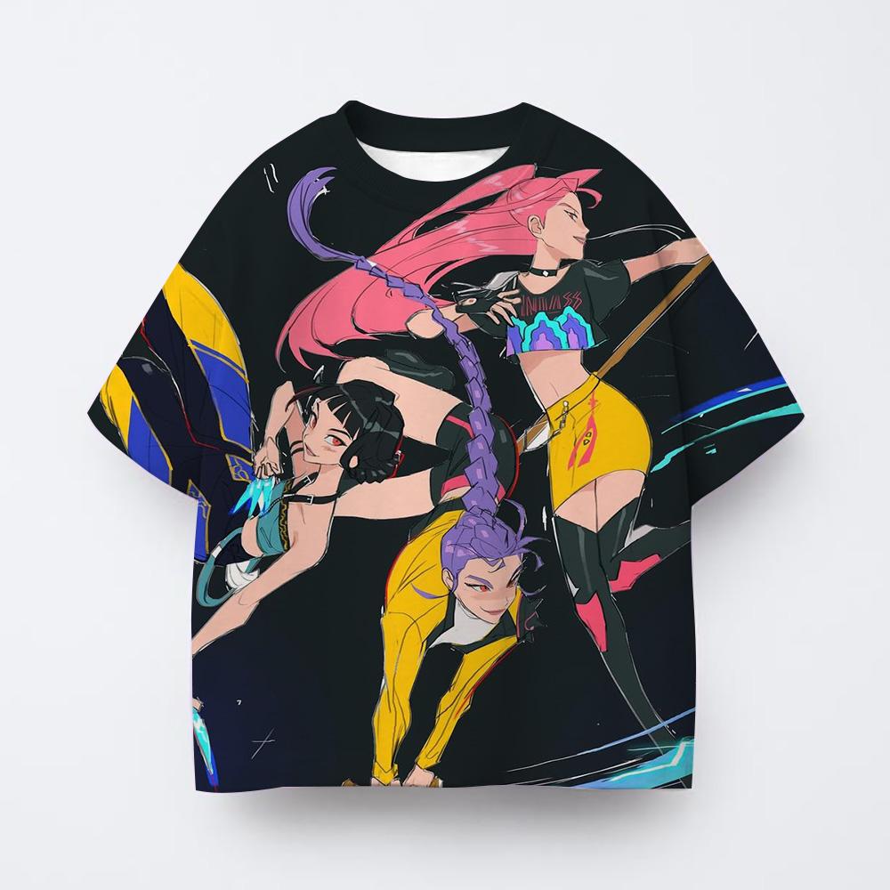 K-pop футболка группы охотников на ведьм летняя молодежная спортивная футболка с коротким рукавом для мальчиков и девочек одежда