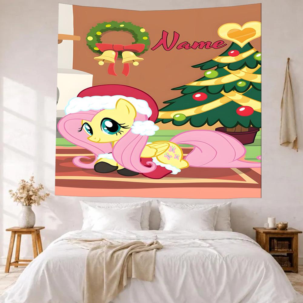 Little Pony Custom Your Name Wall Decor Tapestry Art For Pet Memorial Birthdaywedding Party Backdrop Family Gift