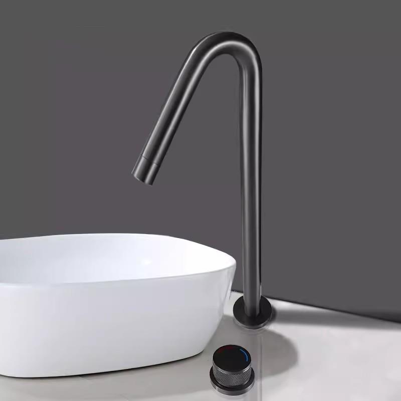 Tuqiu смеситель для ванной комнаты латунный широко расставленный щеткой золотой смеситель для раковины латунный смеситель для раковины 2 отверстия для горячей и холодной воды кран для воды