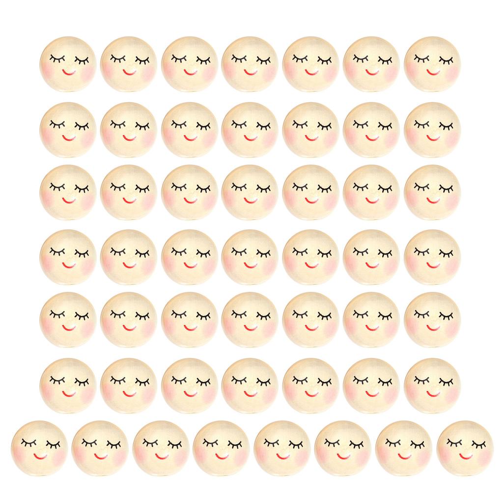 Ассорти Бусины из Натурального Дерева Улыбающееся Лицо Кукольная Голова Свободные Бусины Шарм Разделители для DIY Изготовления Ювелирных Изделий Аксессуары Ручной Работы