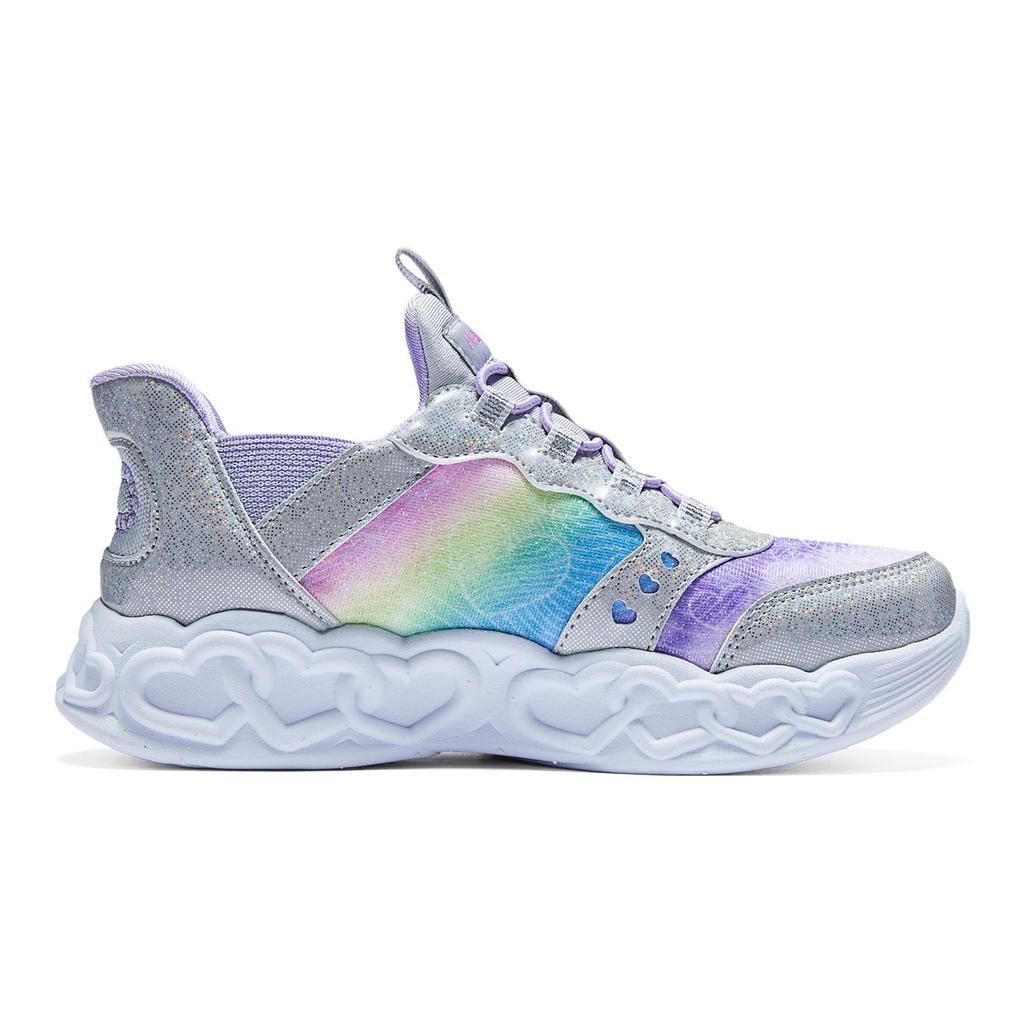 Skechers GIRLS Synthetic Leather Hands Free Slip Ins Cushioning, Wear Resistant Low top Kids Lifestyle Shoes 303755L-SMLT