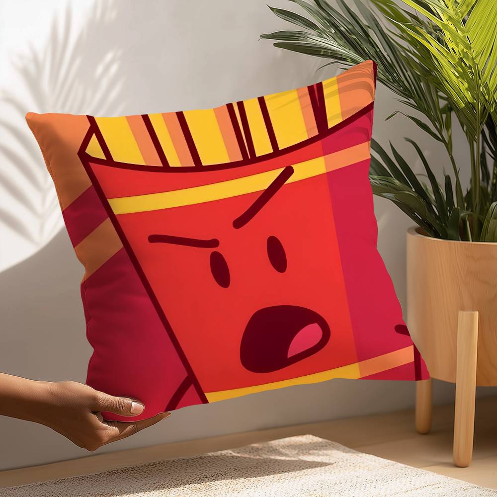 BFDI Битва за Остров Д-Мечты Наволочка Плюшевая ткань Мягкая Наволочка Двусторонняя печать Чехол для подушки Бытовые подарки