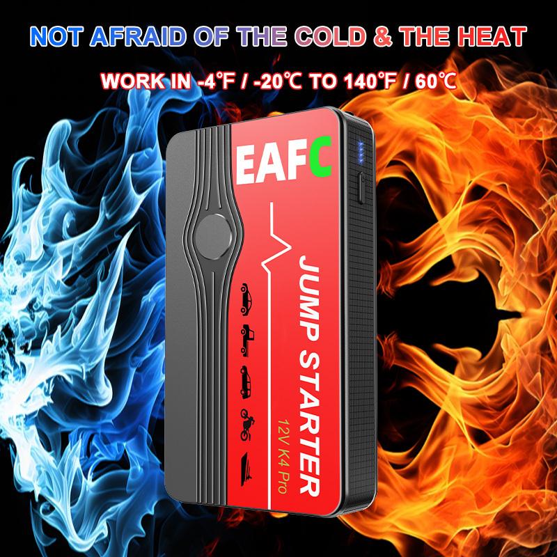EAFC 2000A/600A Пусковое устройство Портативный Power Bank 12В Усилитель автомобильного аккумулятора с двойными USB-портами и светодиодным фонариком Быстрая зарядка