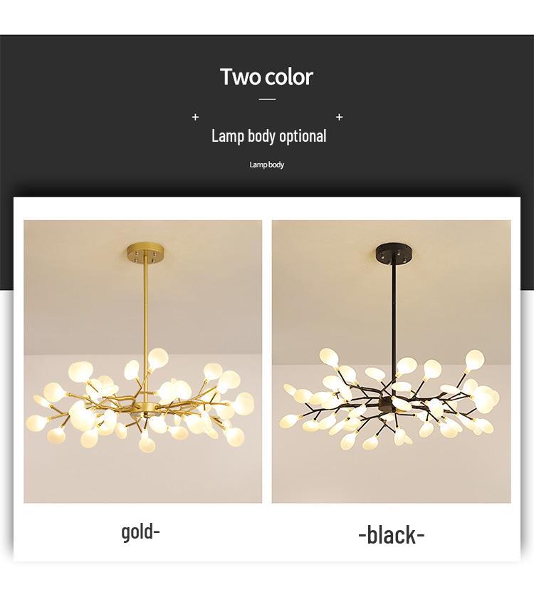 Nordic Firefly Branch Chandelier - Creative Lighting for Living Room or Bedroom