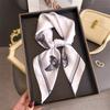 Silk Imitation Silk Scarf Square Shape Bandana Versatile Neckerchief  Women Accessories