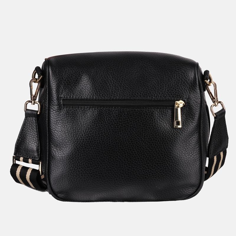 Inez - czarna torebka skórzana crossbody