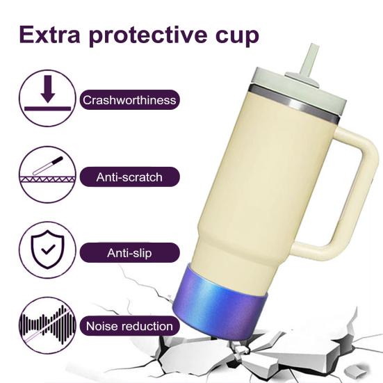 Silicone Cup Cover Gradient Color Cup Boot Anti-Slip Bottom Sleeve for Tumbler 20-40oz 12-24oz Water Bottles