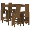 VidaXL 5-piece Garden Bar Set Honey Brown Solid Pine Wood, Pub Set, Patio Bar Set, Set 3157778