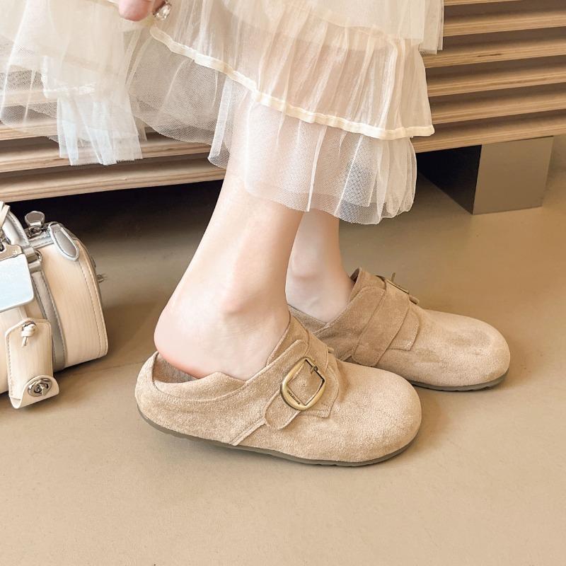 Женские туфли-лодочки на плоской подошве «все включено», новые весенне-осенние, на одном педале, с внутренней высотой, мягкая подошва, ретро