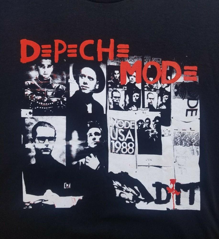Новая черная футболка Depeche Mode 1988 года, коллаж из изображений, для мужчин, все размеры, ND242, унисекс