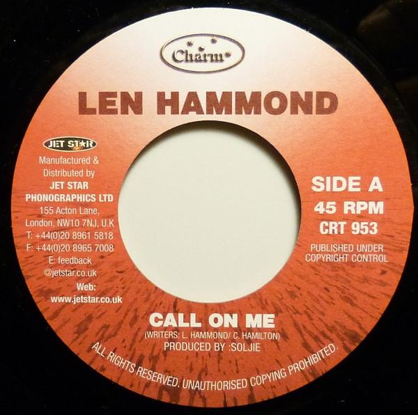 7-дюймовая пластинка LENN HAMMOND Call On Me CRT953 Charm UK Reggae Ska Dub Б/у