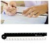 Black And White Straight Ruler Plastic Scale Ruler Creative Folding Ruler  Exam