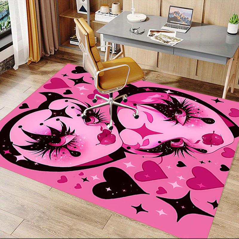 1PC Devil Hearts Extra Large Non Slip Floor carpet, Office, family, bedroom, Studio Large Area Rug Indoor Rugs, , Vibrant Colors
