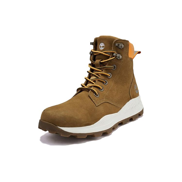 Timberland Удобные универсальные короткие ботинки для отдыха на открытом воздухе серии Brooklyn, мужские ботинки цвета пшеницы A2DSZ