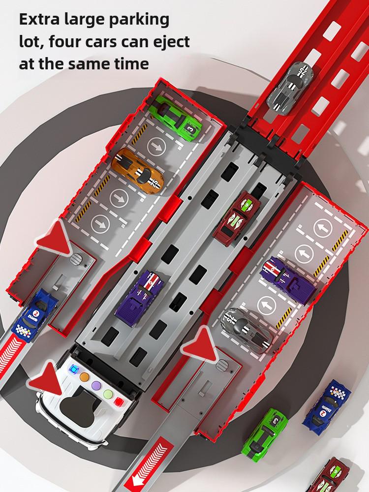 Детский трансформирующийся набор для хранения машин и гоночной трассы для мальчиков (Возраст 3-6 лет)