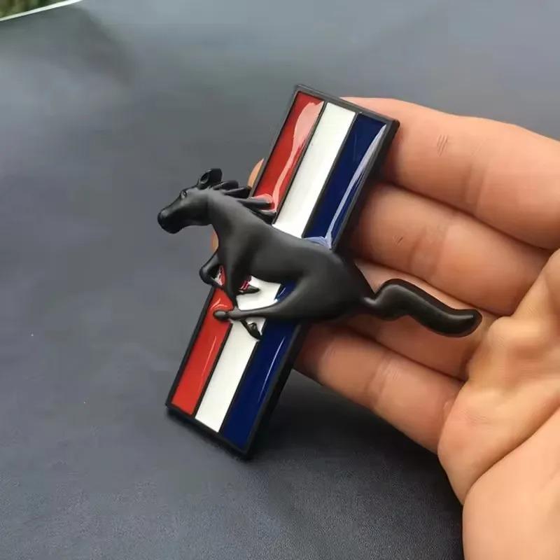 Автомобильные 3D Металлические Значки Наклейки на Крыло Боковые Стиль Бегущая Лошадь