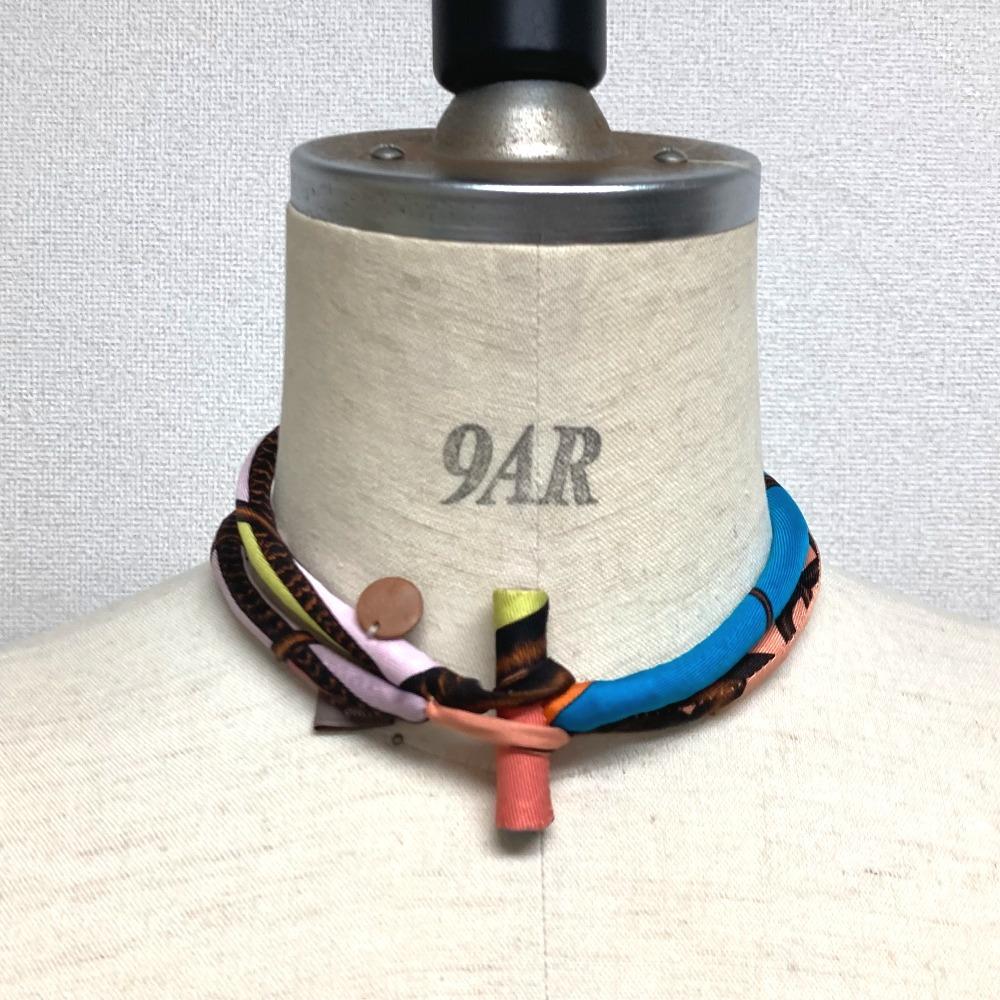 HERMES Choker Petit h petit ash Accessories Necklace silk Multicolore