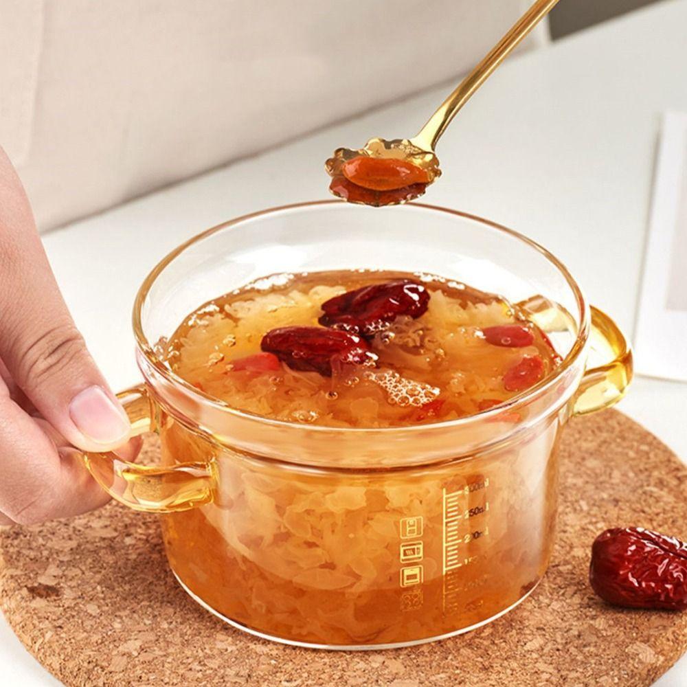 Утолщенная кастрюля для супа Взрывозащищенная стеклянная кастрюля Посуда Овощ