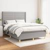 Maison Exclusive - Sommier À Lattes De Lit Avec Matelas Gris Clair 140x190cm Tissu