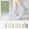 Женские весенне-летние тонкие дышащие сетчатые однотонные лунные носки-трубы ледяные ледяные носки