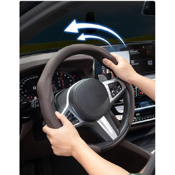 5D Перекидная меховая накидка на руль автомобиля для всех сезонов, нескользящая, впитывающая пот, дышащая, спортивная накидка на руль для BMW