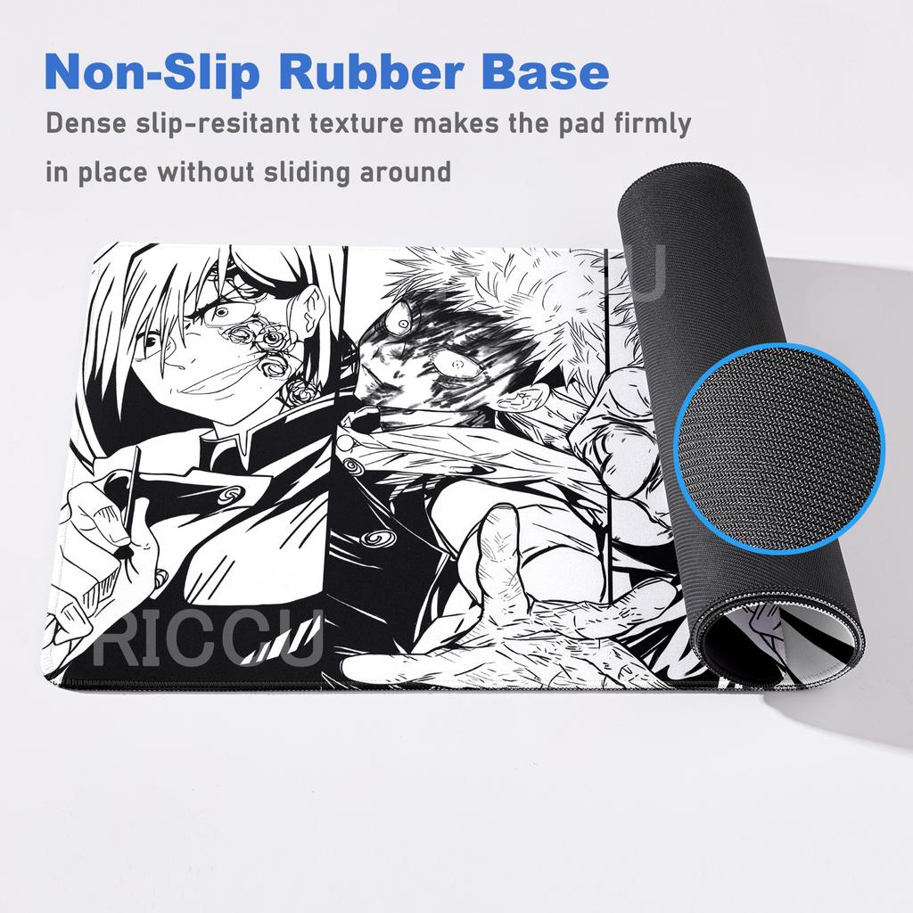 HD 60x30см Черный Аниме Jujutsu Kaisen XXL Коврик для Мыши Годжо Сатору Коврики для Мыши Игровой Периферийный Устройство для Компьютера Аксессуары для ПК Настольный Коврик