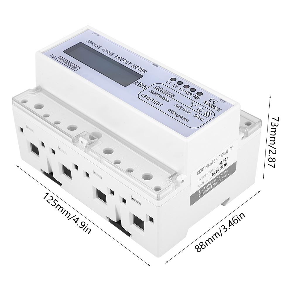 DDS576 счетчик ватт-часов с ЖК-дисплеем, 3 фазы, 4 провода, 7P, 380 В, счетчик электроэнергии, меньше, чем br больше, чем