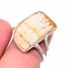 Picture Jasper Handmade 925 Sterling Silver Jewelry Ring Size 8.5 V5h78
