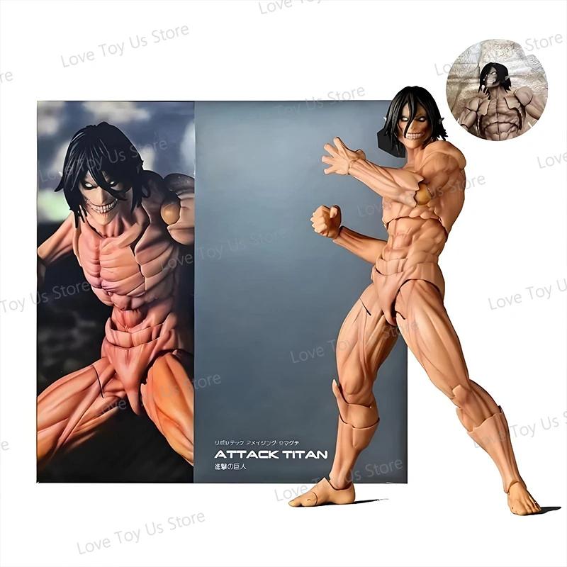 Amazing Yamaguchi Revoltech Атака Титанов Эрен Йегер Фигурка Действия Подвижная ПОЛИВИНИЛХЛОРИД Коллекционная Миниатюра Игрушки Фигурки Фигурка