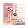 (Pink) Mini18 Three Speeds Silent Summer Cooling Fan Nano Spray Mini Handheld Fan