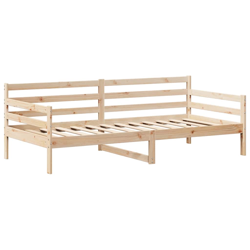 Daybed with Canopy 80 x 200 cm Solid Pine Wood