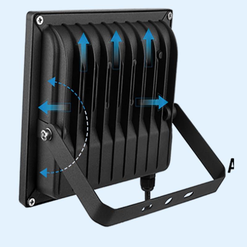 50W LED Bluetooth Floodlight Outdoor Garden Landscape Colorful Lighting Spot Light Intelligent RGB Projection Light