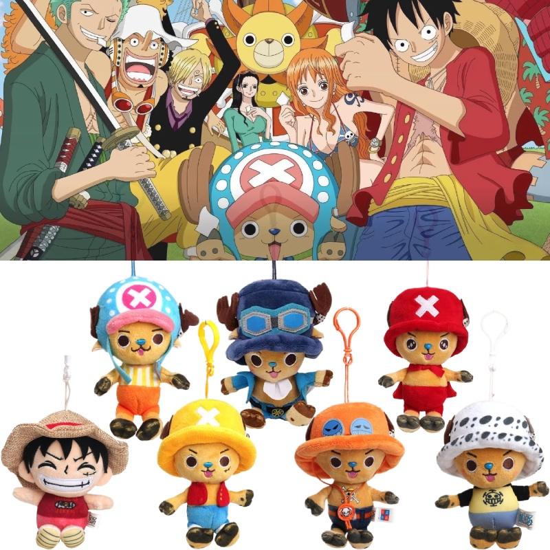Оригинальный плюшевый кулон One Piece, милый и мягкий брелок с мультяшным персонажем